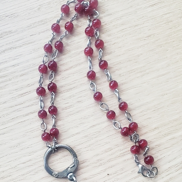 Handmade Vintage Butterfly pendant necklace - Picture 2 of 4